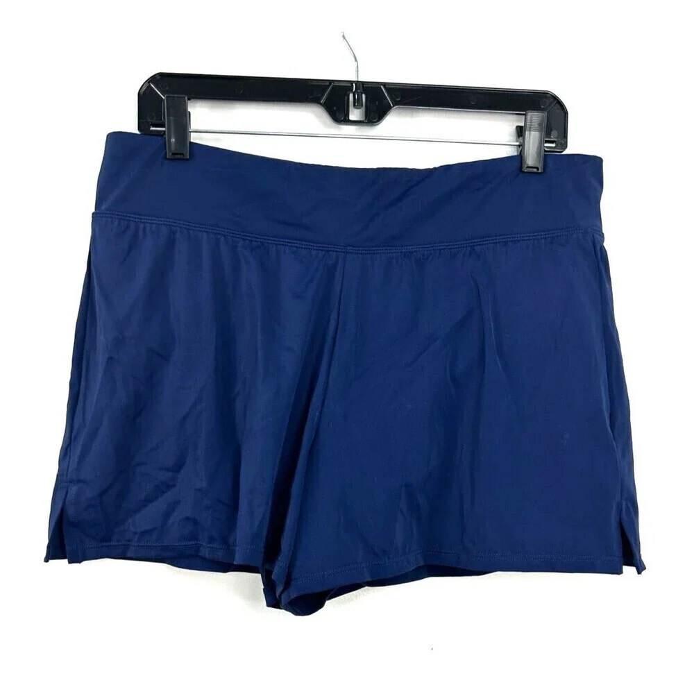 New Womens Swim Bottom Navy Boy Shorts Size 14 Summer Beach Vacation 1043H3 - Picture 3 of 9